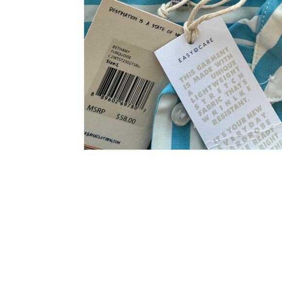 New ~ CASA CABANA ~ Bethany Short Stripe Shirt Size M FALL Nordstrom OVERSIZED - Picture 6 of 7